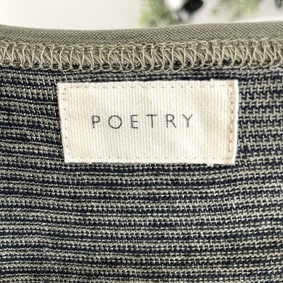 Poetry Green Striped Organic Cotton And Hemp Blend Size 8 X9010 - Picture 4 of 4